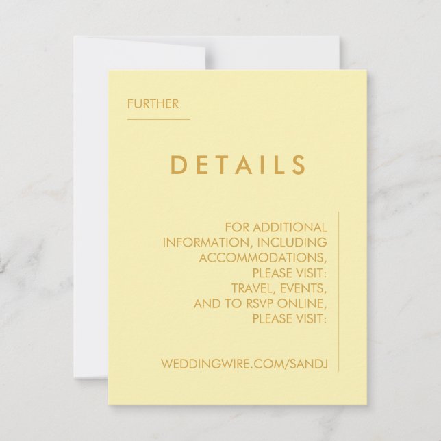 Minimal inbjudan till Bröllop-information (Framsida)