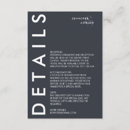 Minimal inbjudan till Bröllop-information