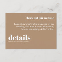 Minimal inbjudan till Bröllop-information