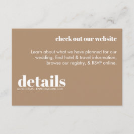 Minimal inbjudan till Bröllop-information