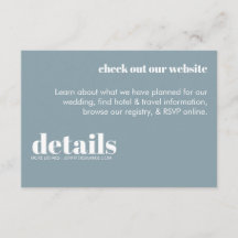 Minimal inbjudan till Bröllop-information