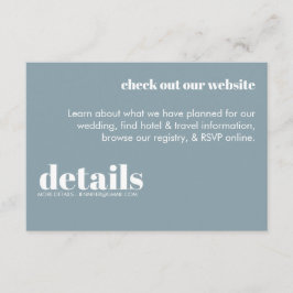 Minimal inbjudan till Bröllop-information