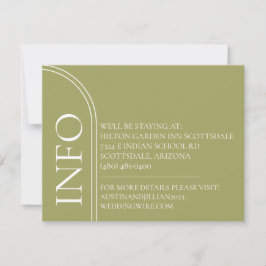 Minimal inbjudan till Bröllop-information