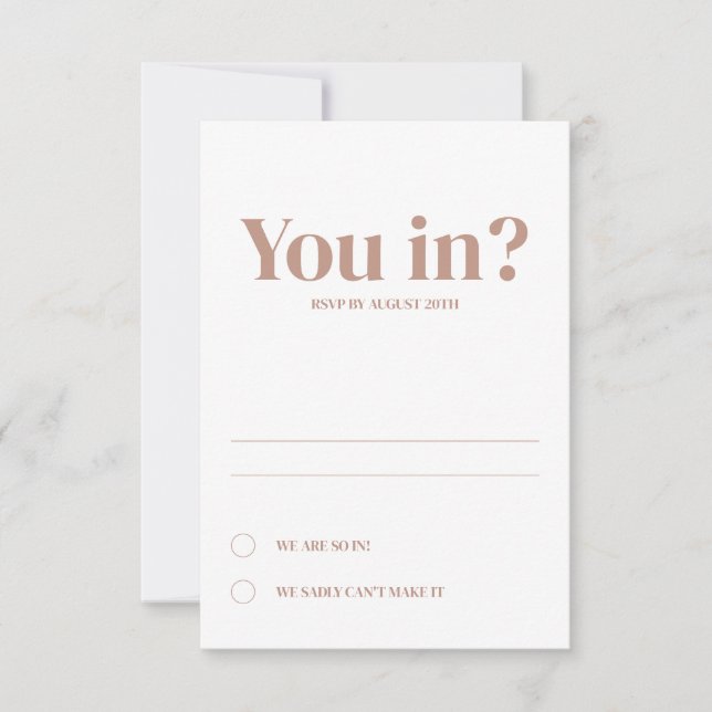 Minimal inbjudan till Bröllop-information (Framsida)