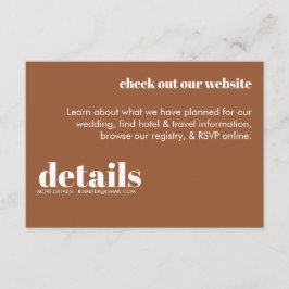 Minimal inbjudan till Bröllop-information