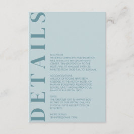 Minimal inbjudan till Bröllop-information