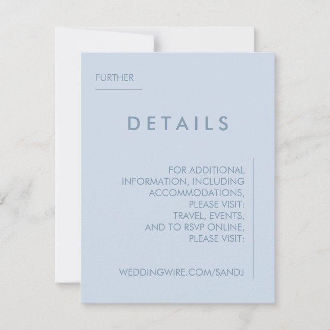 Minimal inbjudan till Bröllop-information (Framsida)