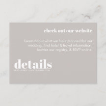 Minimal inbjudan till Bröllop-information