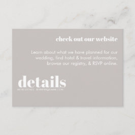 Minimal inbjudan till Bröllop-information