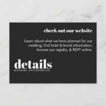 Minimal inbjudan till Bröllop-information