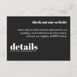 Minimal inbjudan till Bröllop-information