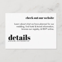 Minimal inbjudan till Bröllop-information