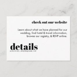 Minimal inbjudan till Bröllop-information