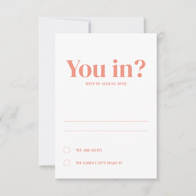 Minimal inbjudan till Bröllop-information (Framsida)