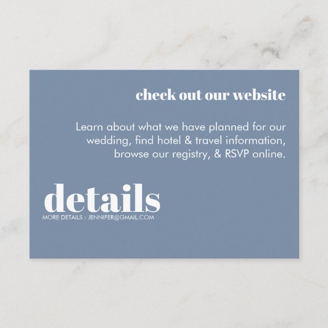 Minimal inbjudan till Bröllop-information (Framsida)