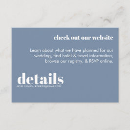 Minimal inbjudan till Bröllop-information