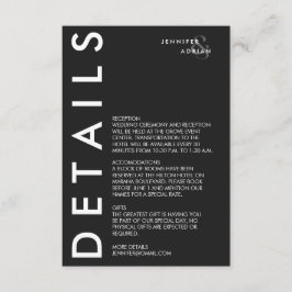 Minimal inbjudan till Bröllop-information