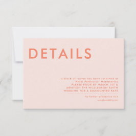 Minimal inbjudan till Bröllop-information