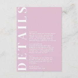 Minimal inbjudan till Bröllop-information