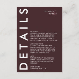 Minimal inbjudan till Bröllop-information