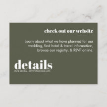 Minimal inbjudan till Bröllop-information