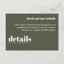 Minimal inbjudan till Bröllop-information