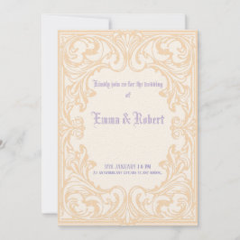 Minimal inbjudan till gothet-bröllop