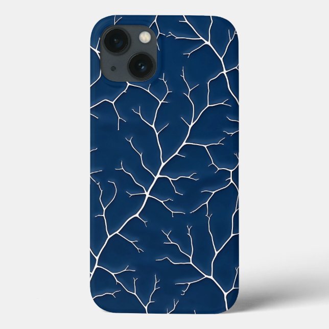 Minimal Indigo Branch iPhone Case Look (Baksida)