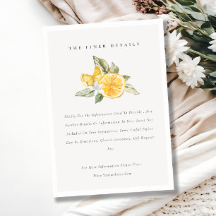 Minimal information om Lemon Botanical Boho Bröllo Tilläggskort