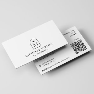 Minimal Initial Båge Kronrengöring Professionell Visitkort