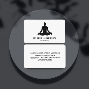Minimal inspiration Yoga Instructor-Professionell Visitkort
