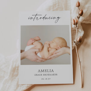 Minimal Introduktion Fotobarn Annonskort Inbjudningar