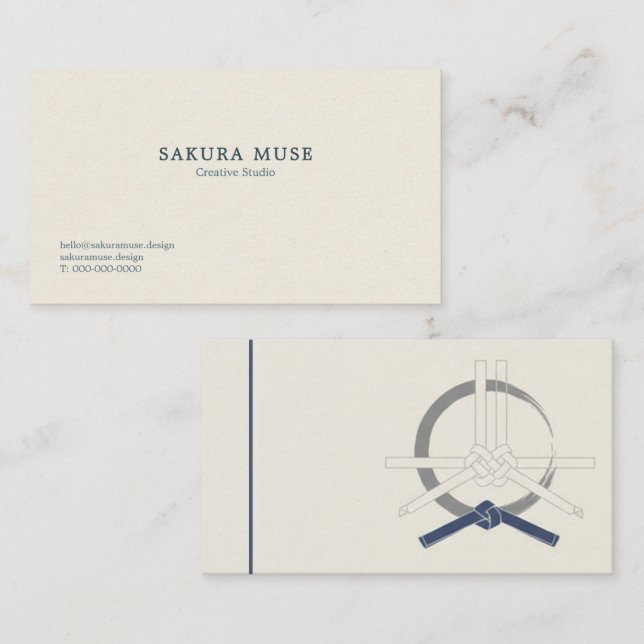 Minimal Japanese Business Card  Visitkort (Fram/baksida)