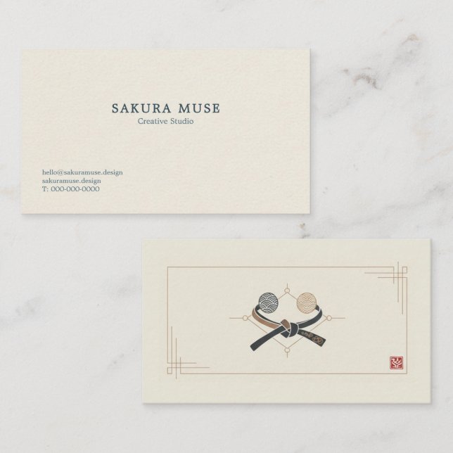 Minimal Japanese Business Card  Visitkort (Fram/baksida)