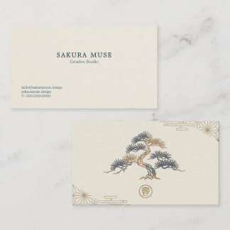 Minimal Japanese Business Card  Visitkort