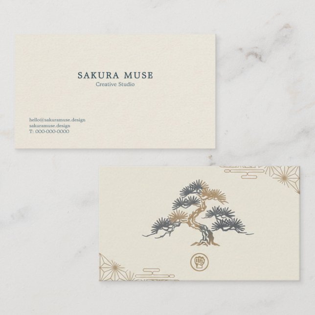 Minimal Japanese Business Card  Visitkort (Fram/baksida)