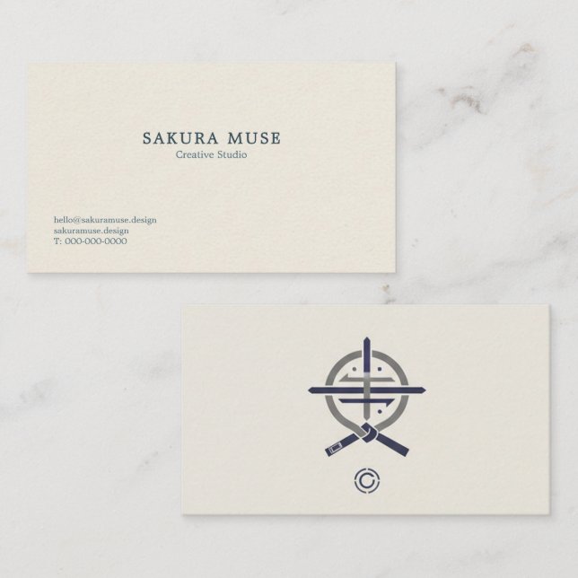 Minimal Japanese Business Card  Visitkort (Fram/baksida)