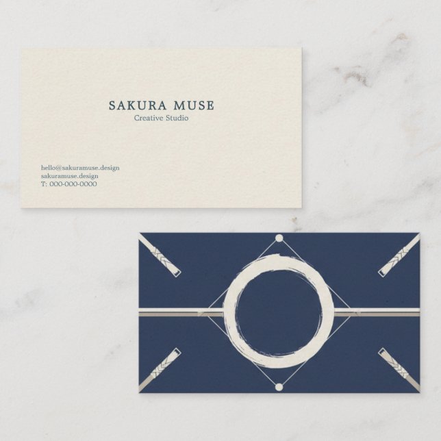 Minimal Japanese Business Card  Visitkort (Fram/baksida)