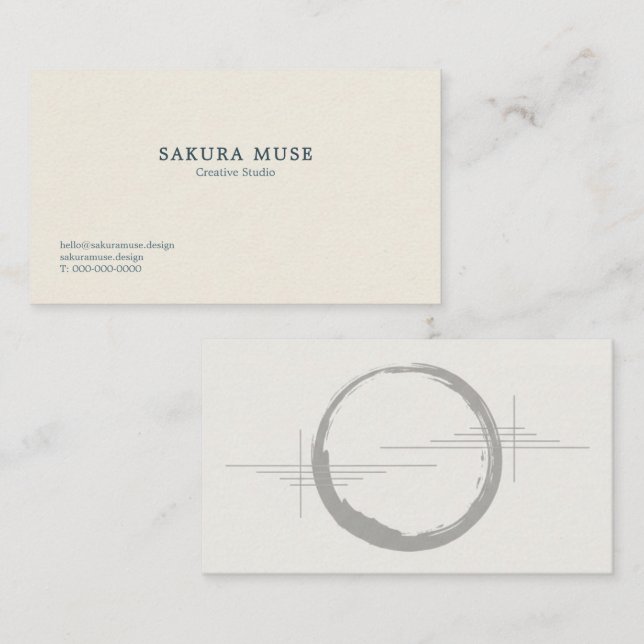 Minimal Japanese Business Card  Visitkort (Fram/baksida)