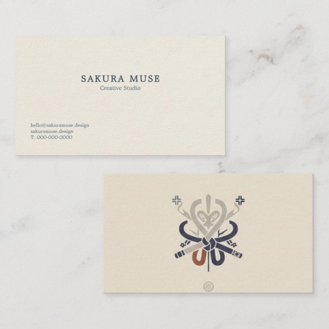 Minimal Japanese Business Card  Visitkort (Fram/baksida)
