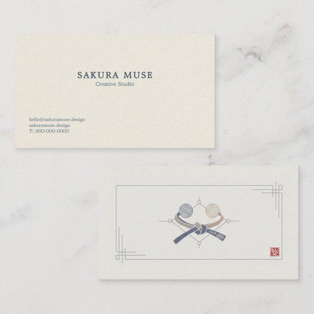Minimal Japanese Business Card  Visitkort (Fram/baksida)