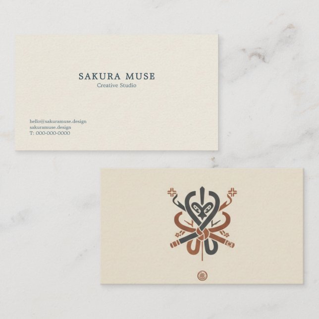 Minimal Japanese Business Card  Visitkort (Fram/baksida)