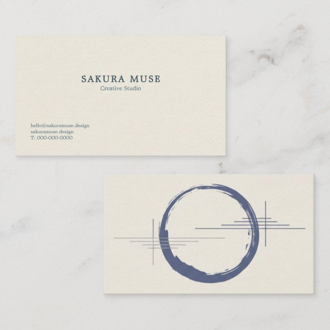 Minimal Japanese Business Card  Visitkort (Fram/baksida)