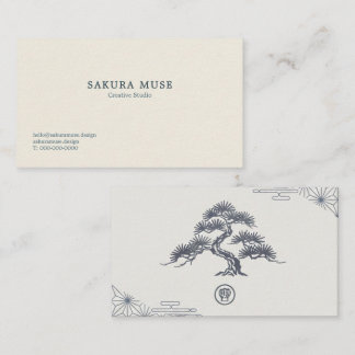Minimal Japanese Business Card  Visitkort