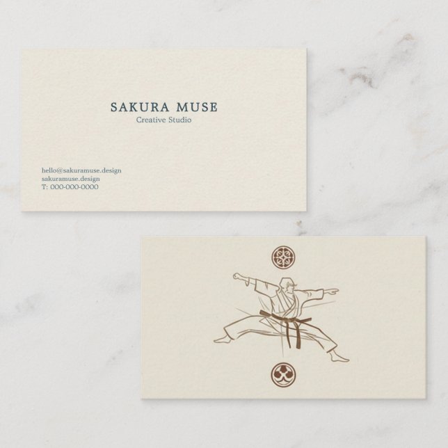 Minimal Japanese Business Card  Visitkort (Fram/baksida)