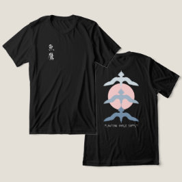 Minimal Japanese Fish Hawk Ukiyo-e Style T Shirt