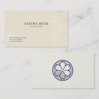 Minimal Japanese Kamon Business Card – Modern Visitkort