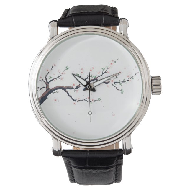 Minimal Japanese Tree Branch Armbandsur (Framsida)