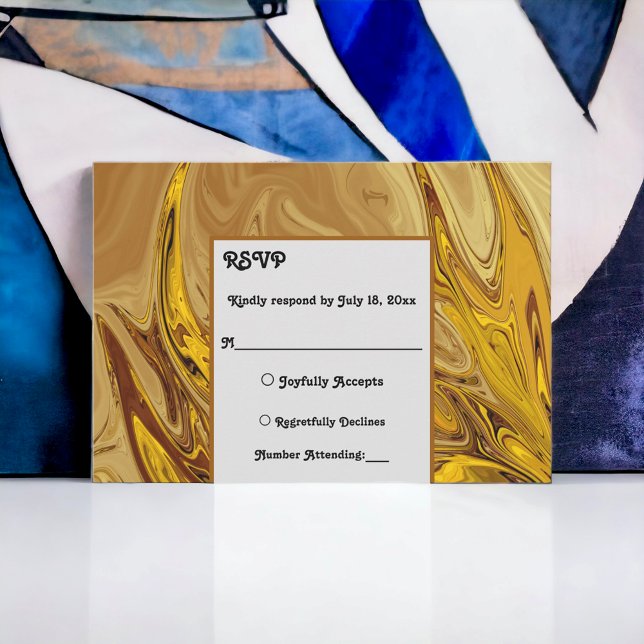 Minimal jord Tone Guld Terracotta Artsy Bröllop OSA Kort (Skapare uppladdad)