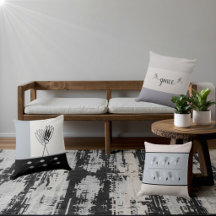 Minimal jordtoner Rustic Blommigt Dekorativ kudde